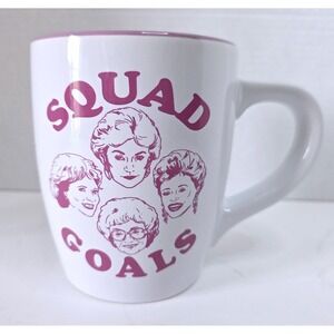 Golden Girls Squad Goals LARGE 25oz Ceramic Mug Purple White Silver Buffalo ABC